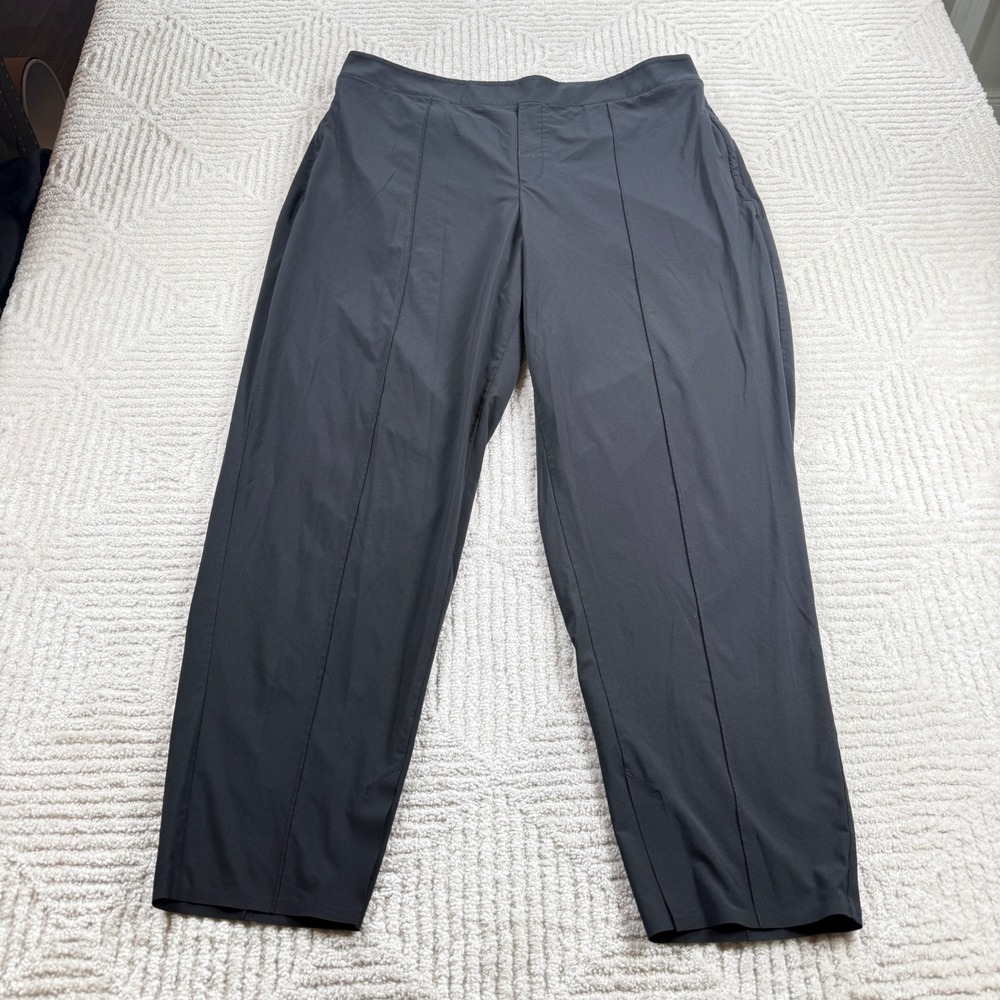 Athleta Vienna Slim Pant Womens 18 Black Travel Commuter 882642-02 Athleisure